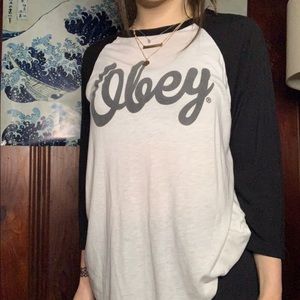 Obey baseball shirt